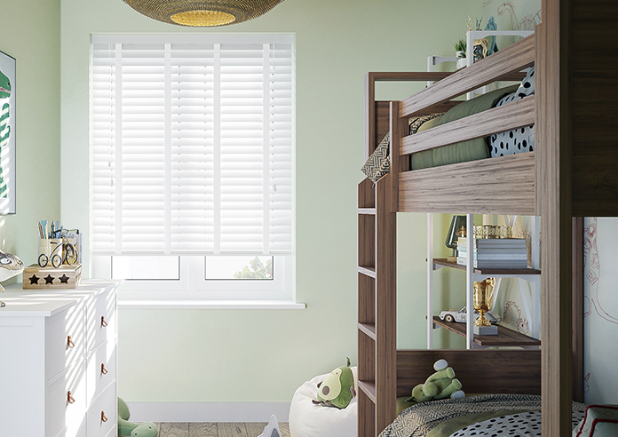 Ecowood Deluxe, Brilliant White Fine Grain - Motorised Venetian Blind - Image 3